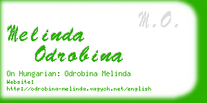 melinda odrobina business card